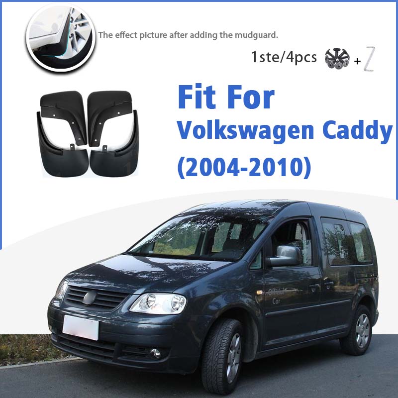 Брызговики Для Volkswagen VW Caddy 2004-2010 Передние Задние 4шт Брызговики Грязезащитные Колесные Арки Аксессуары Для Автомобиля Авто Стайлинг Защита от Грязи Крыло чёрный