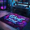 Colorful Gamepad Pattern Mat Carpet Multiple Controllers Design Rug for Decoration Gaming Theme Living Room Floor Room Decor