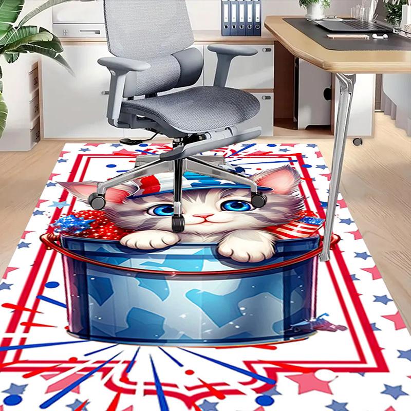 1PC Kitten Flag Extra Large Non Slip Floor Carpet, Office, Family, Studio Large Area Rug Indoor Rugs, Bold Statement Piece