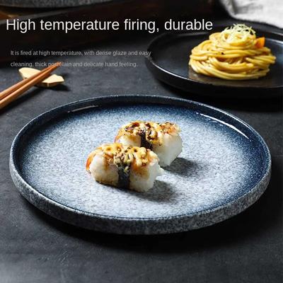 Plato de pasta de cerámica de estilo japonés, plato para carne, plato de cocina occidental, vajilla para el hogar, vajilla para hoteles y comercios.