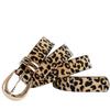 Elegant Metal Buckle Retro Women's Belt Leopard Print PU Leather Waistband Belts All-match Matching Jeans, Dresses & Casual Wear