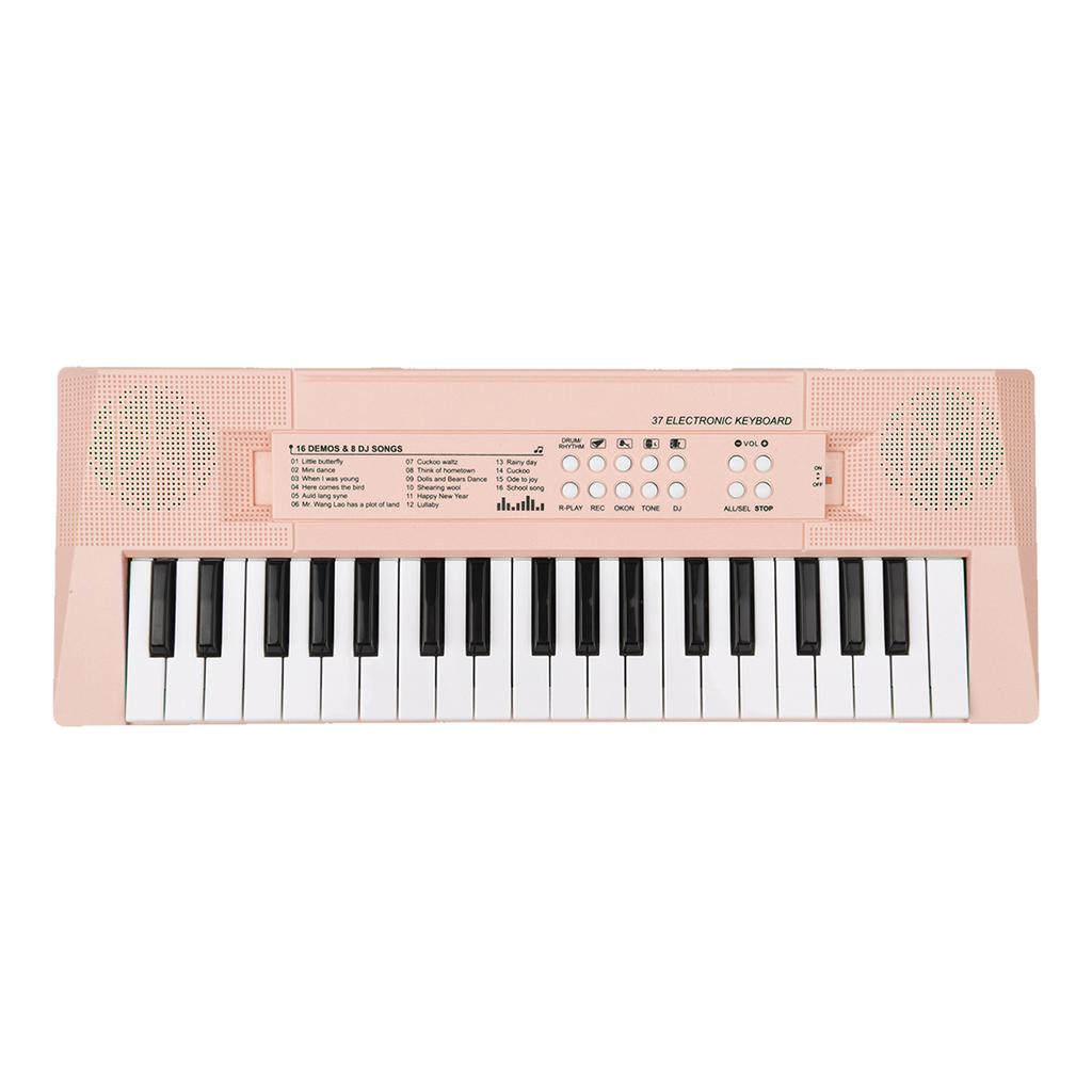 Electronic Piano with Mini Keyboard 37 Key Electronic Keyboard Piano Children  S Piano Pink