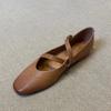Flats Mary Jane Shoes Women Retro Sole Leather Ballet 2026 Spring Trend Dress Elegant Shoes Casual Shallow Comfort Zapatos Mujer