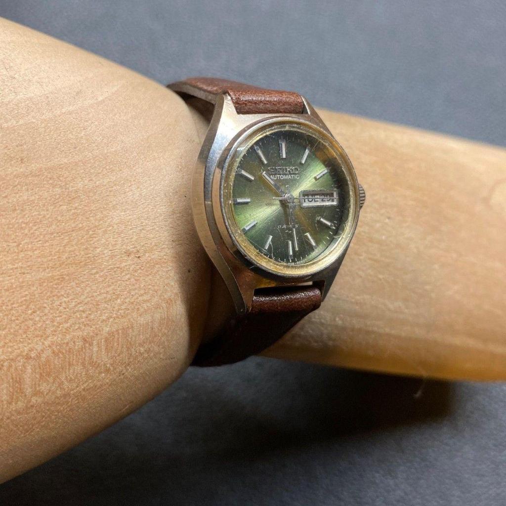 Used Seiko 2206-0250 Seiko Ladies Automatic Watch Green Dial