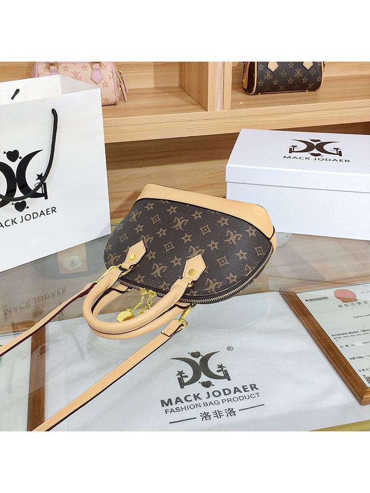 Crossbody Shell Monogram Vintage High-End: Geantă de mână chic colorblock pentru influenceri 2025