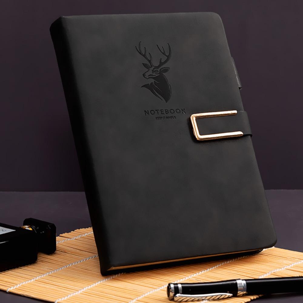 Retro A5 Notebook Soft Leather Work Meeting Record Book Business Notebook  College Student