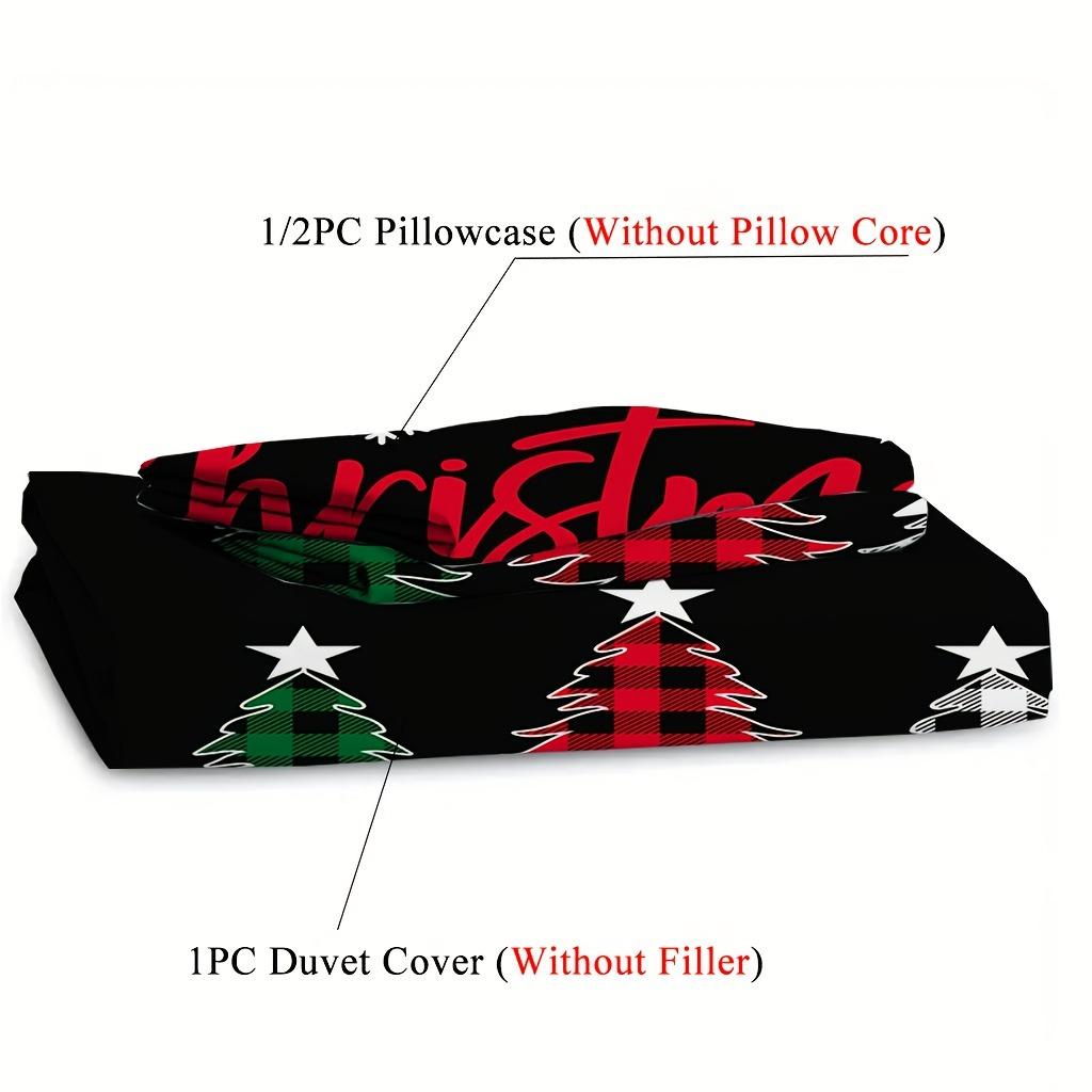 Christmas Theme Bedding Set 3D Printed Duvet Cover Set Skin-Friendly Single Double Size Christmas Decor Duvet Cover Set Gifts