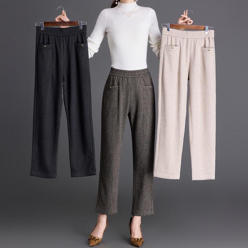 

Женские повседневные брюки прямого кроя для среднего возраста на весну/осень 5XL