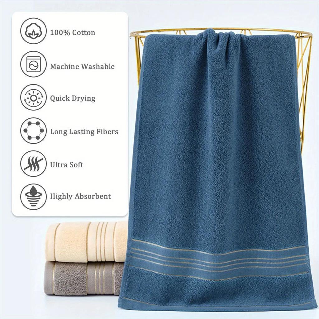 Cotton Thickened Absorbent Towel with Embroidery