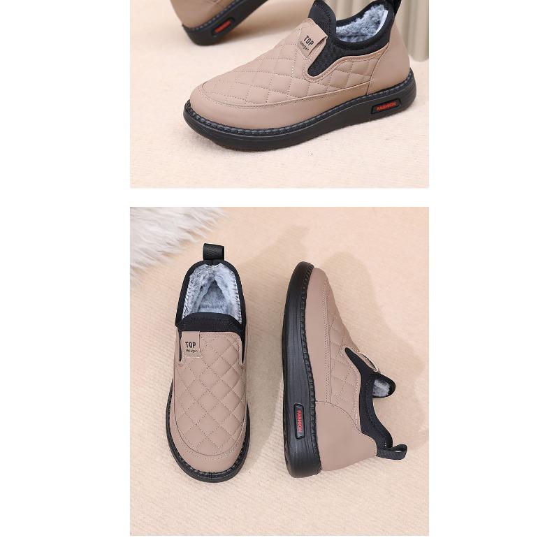 2025 New Cotton Shoes Women's Snow Boots Winter Fleece Thickened and Warm One-foot Non-slip Waterproof Cotton Boots Mom Shoes