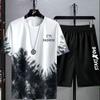Faionable Lightweight Set for Men Summer Casual Spor Two-Piece Suit Teenage Polyester Fiber Orts