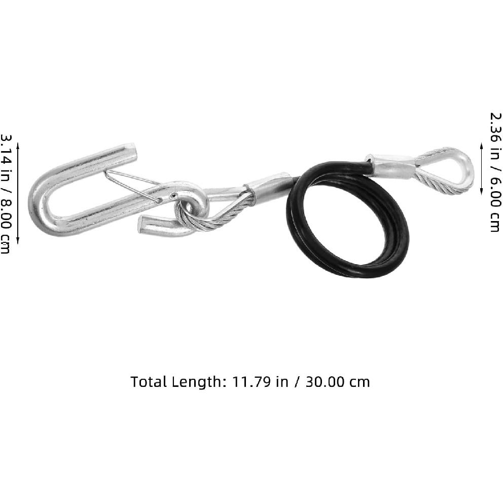 

Heavy Duty Trailer Safety Cables with Hooks 11.81 Inch Self-Coiling Tow Straps for Trucks SUV ATV Tractor Reliable Towing Rope