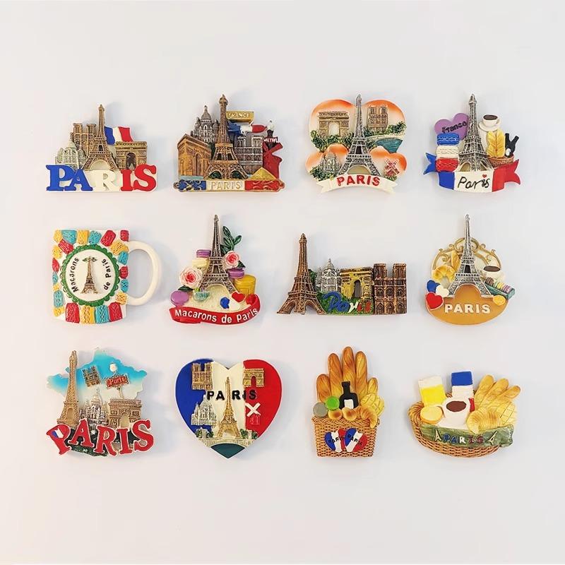 France Refrigerator Stickers Paris Souvenirs L’Arc De Triomphe La Tour Eiffel Fridge Magnets Home Decor Wedding Gifts