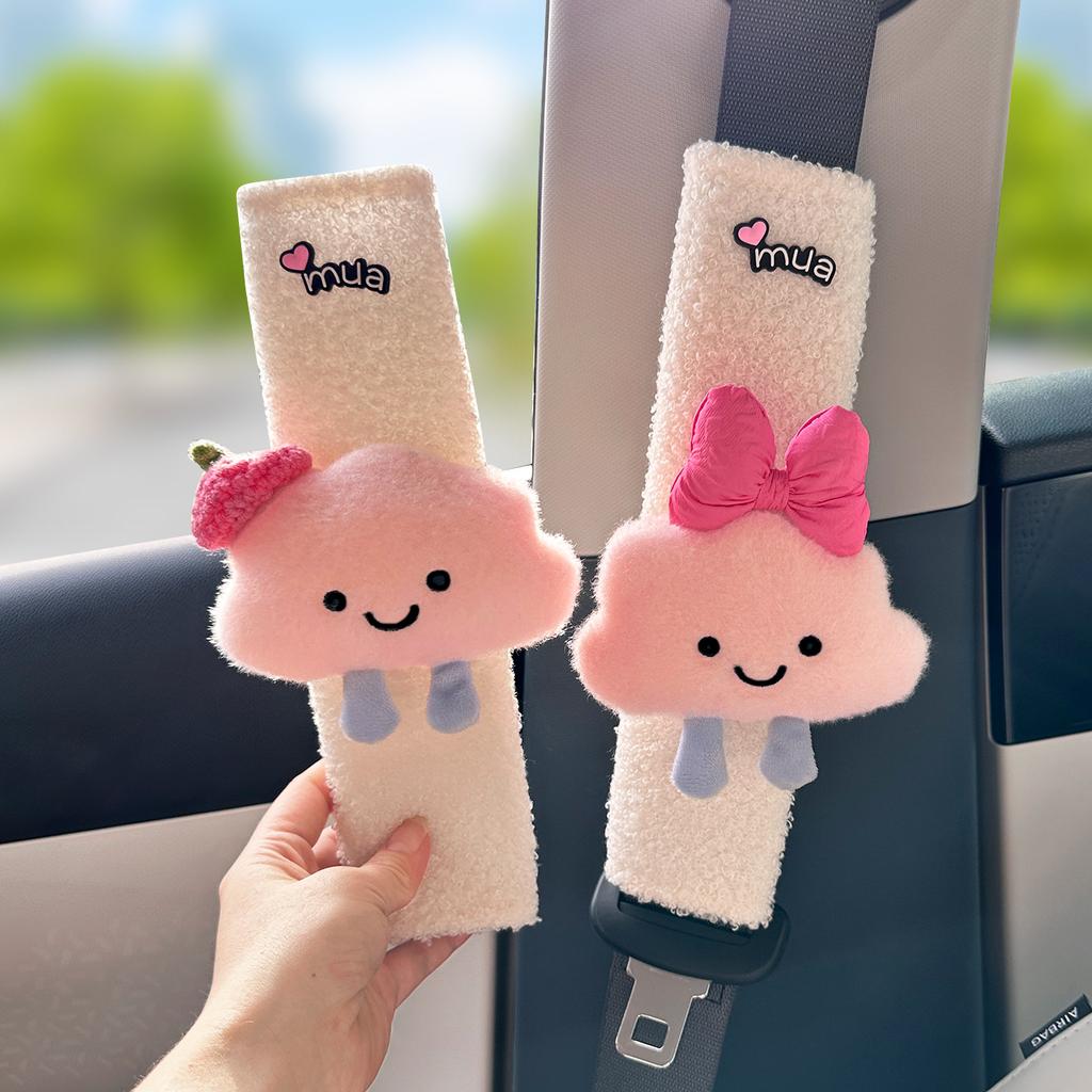 Car Tissue Box for Geely EX2 Armrest Box Seat Type Cute Car Cardboard Box Lamb Fleece Shoulder Cover All-season Car Accessories
