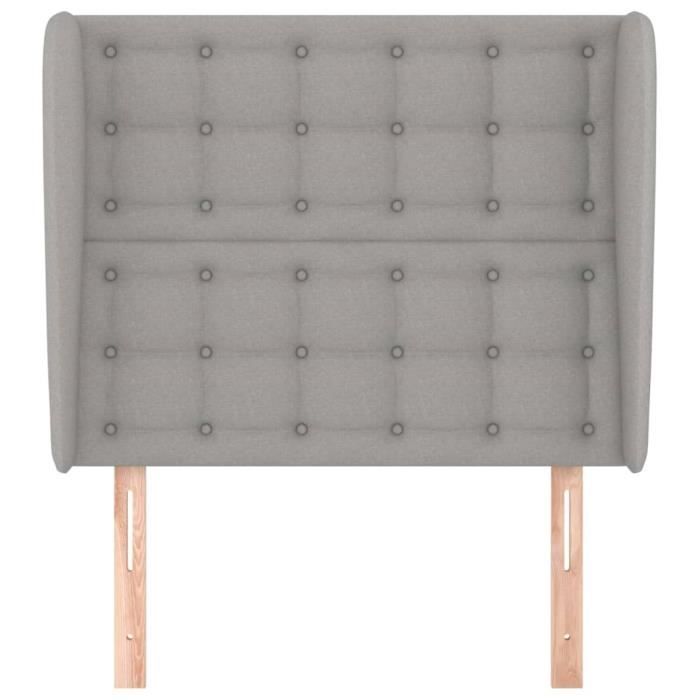 VidaXL Headboard with Ears Light Grey 103x23x118-128 Cm Fabric3118380