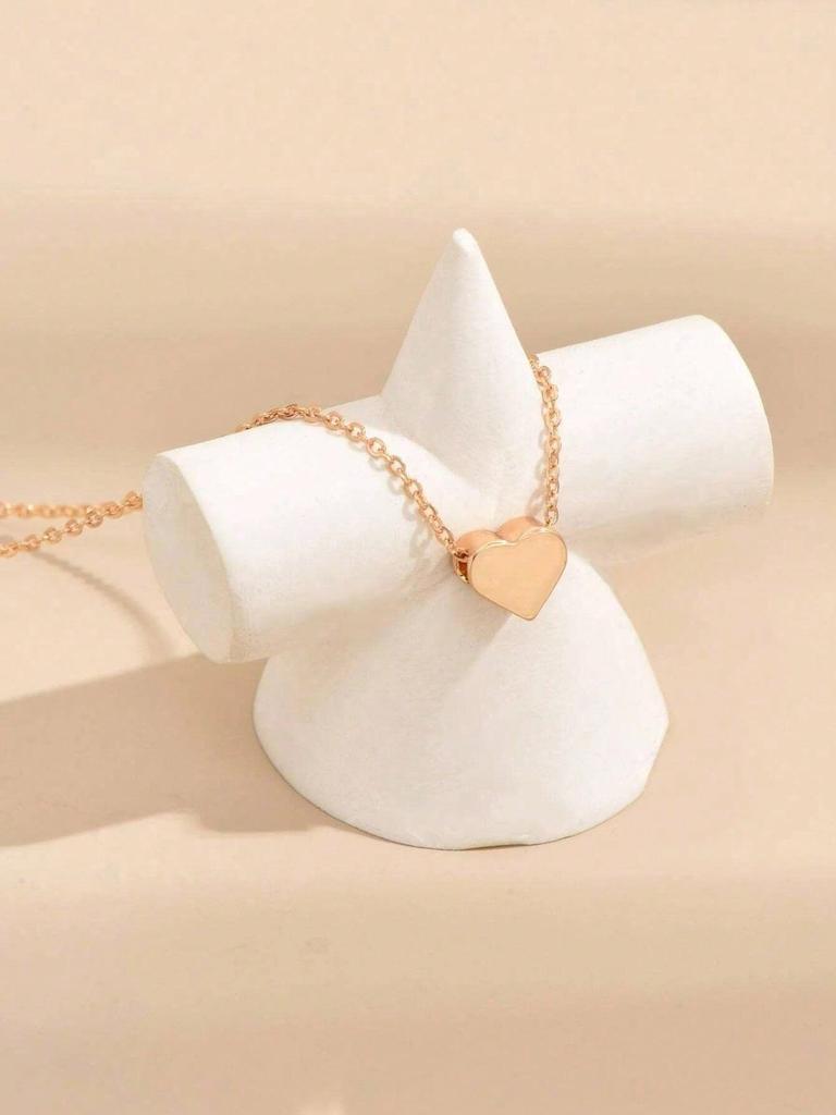 1pc Fashion Heart Pendant Necklace For Women For Daily Decoration Valentines