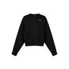 Sweatshirts Women's Black Crew Neck Moderate Regular CK0169-010