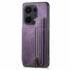 Retro Skin Wallet Back Cover for Redmi Note 13/K70/K70E/K70 Pro, for Google Pixel 9 Pro Card Slots Zipper Style case Cover