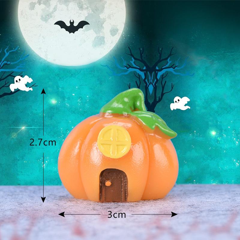 Micro-landscape Succulent Trinket Cute Pumpkin Lantern Ghost Vampire Keychain Halloween Trinket