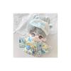 Japanese-style Outfit Set (yukata, Obi, and Fox Mask Set) for 10cm Plush Dolls - Blue. Perfect for Idol/fan Activities, Mascots, and K-pop Dolls.