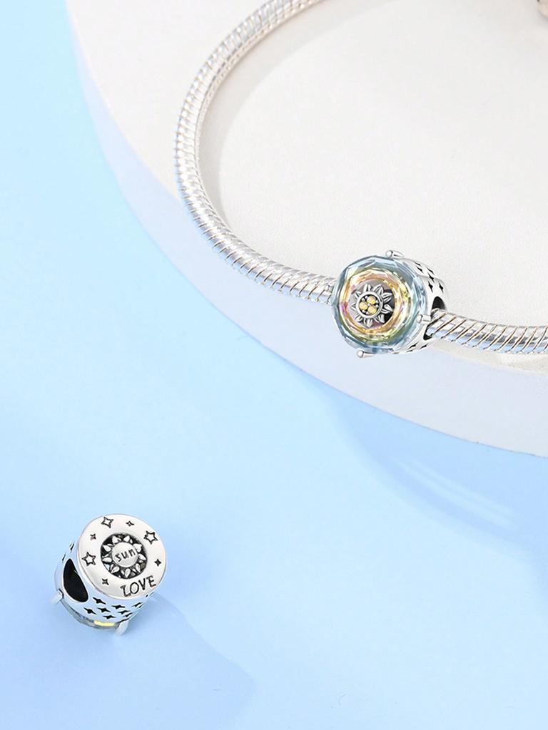 Charms Plata Copper Colors Stars Moon And Sun Beads Charm Pendant For Original Bracelet For Women Diy Jewelry Love Gift