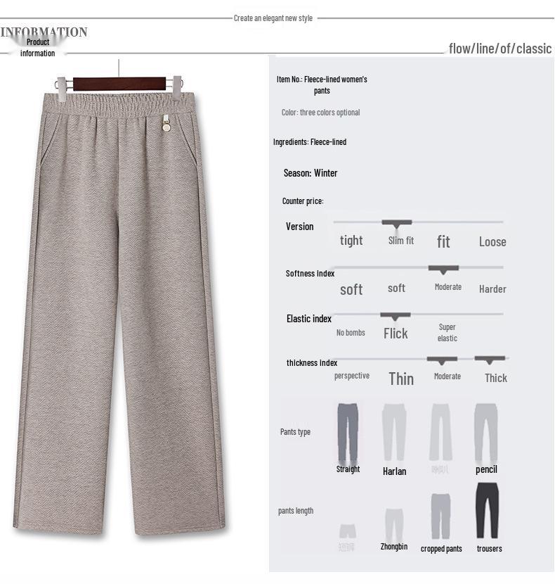 2025 Herbst Elastischer Bund Gerades Bein Freizeithose für Frauen mittleren Alters – Vielseitig, Figurformend Mittelhochtailliert