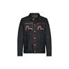 Evisu Seagull Embroidered Large M Inset Denim Jacket Men Jacket Dark-Blue 1EAHTM9DJ111XX