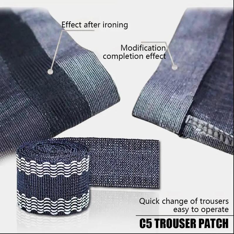 1 Rouleau 2,5 cm Pâte Adhésive pour Pantalon Bricolage Thermocollant Bord de Pantalon Raccourcir Réparer Pantalon Pour Vêtements en Jean Et Pantalon en Jean Tissu de Couture CLE