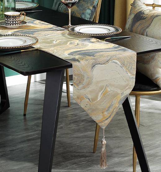 Junwell Moderne Tafel Runner Amerikaanse Runner Tafelkleed Met Kwasten Voor Eettafel Decoratie 32X160CM