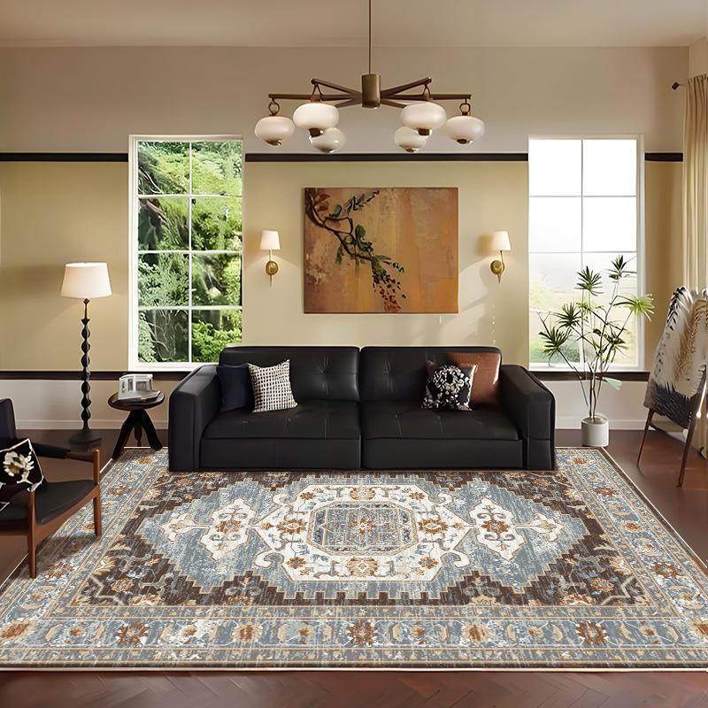 Bohemian Style Living Room Carpet Vintage Sofa Bedroom Bedside Carpet Floor Mat