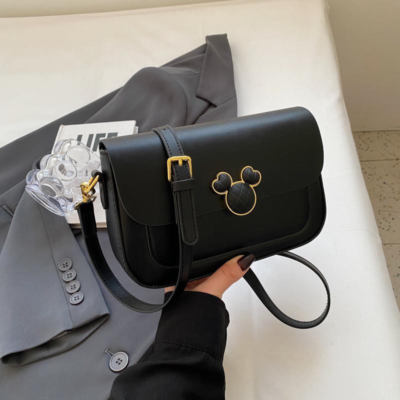 High-end Fashion Handbag Women 2023 Autumn Winter New French Niche Retro Small Square Bag Casual Crossbody Bag чёрный