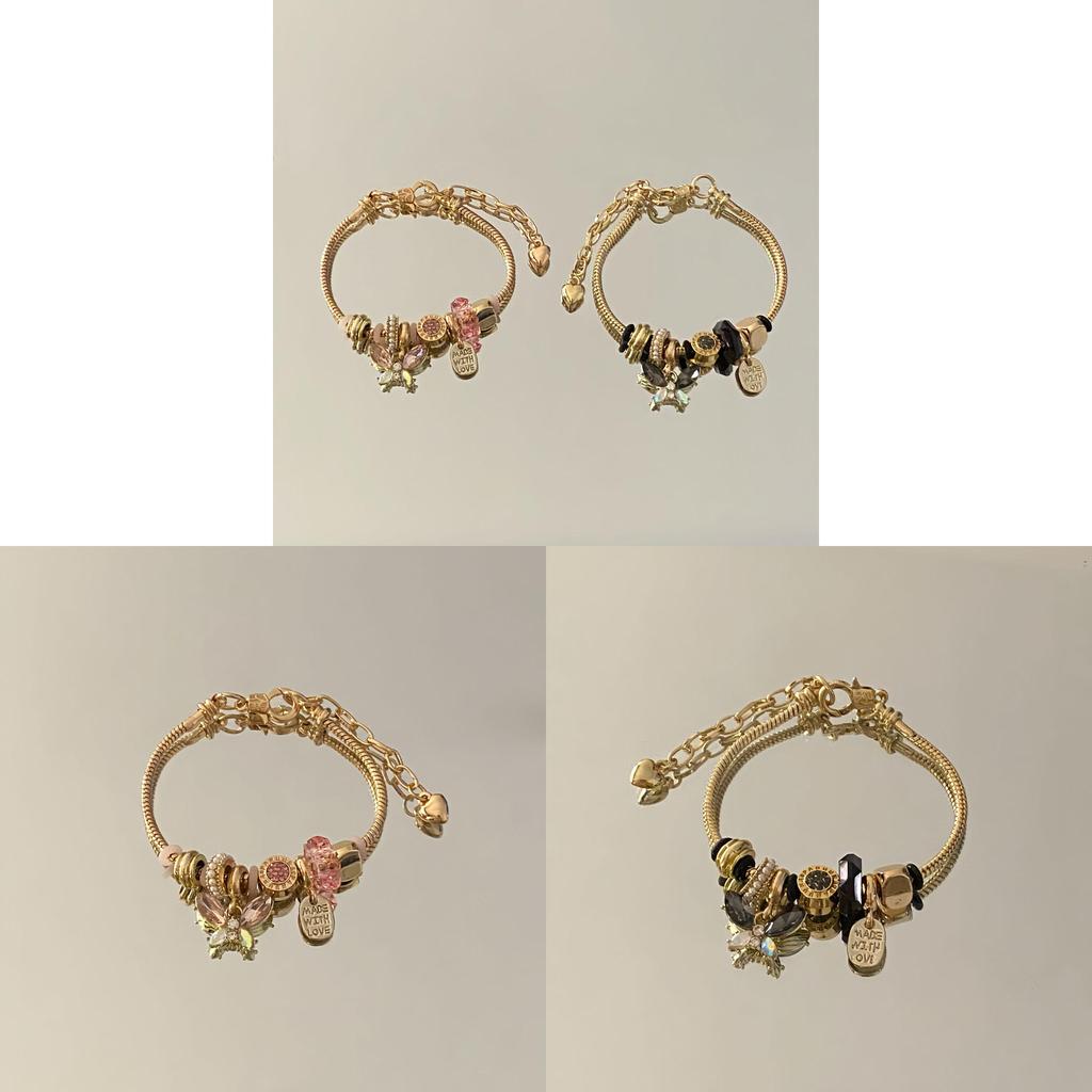 Fashion Alloy Butterfly Crystal Bracelet For Women And Men Gift Jewelry