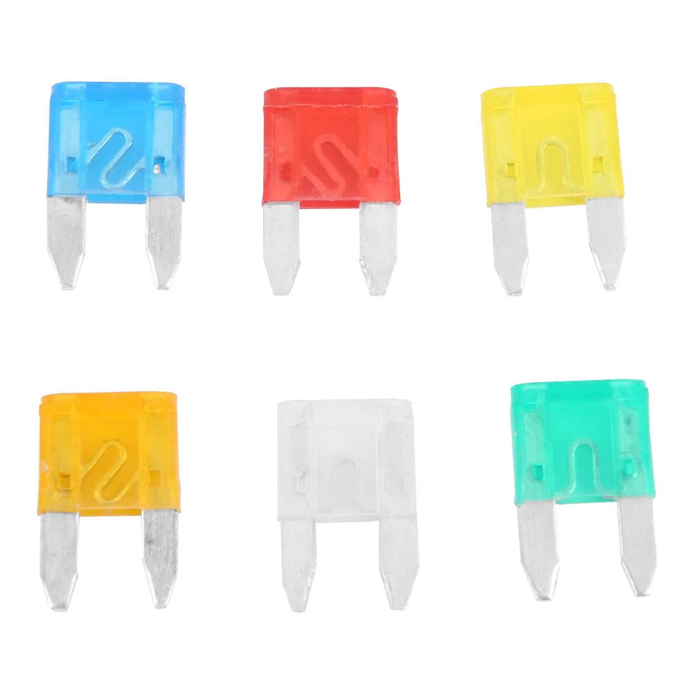60pcs Multicolor Profile Small Size Mini Blade Fuse Assortment Auto Car Truck Fuses Set (S)
