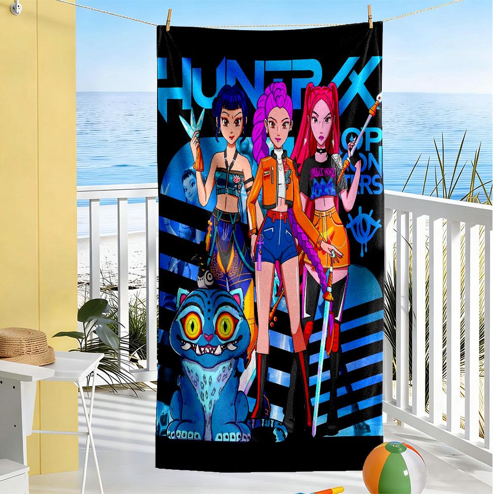 Huntrix Valeria Adventure Beach Towel Quick-Dry Soft Microfiber Comfortable Lightweight