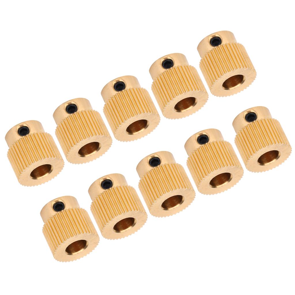 10pcs 40 Tooth Brass Drive Gear Feeding Gear Wheel Extrusion Gear for 3D Printer Extruder