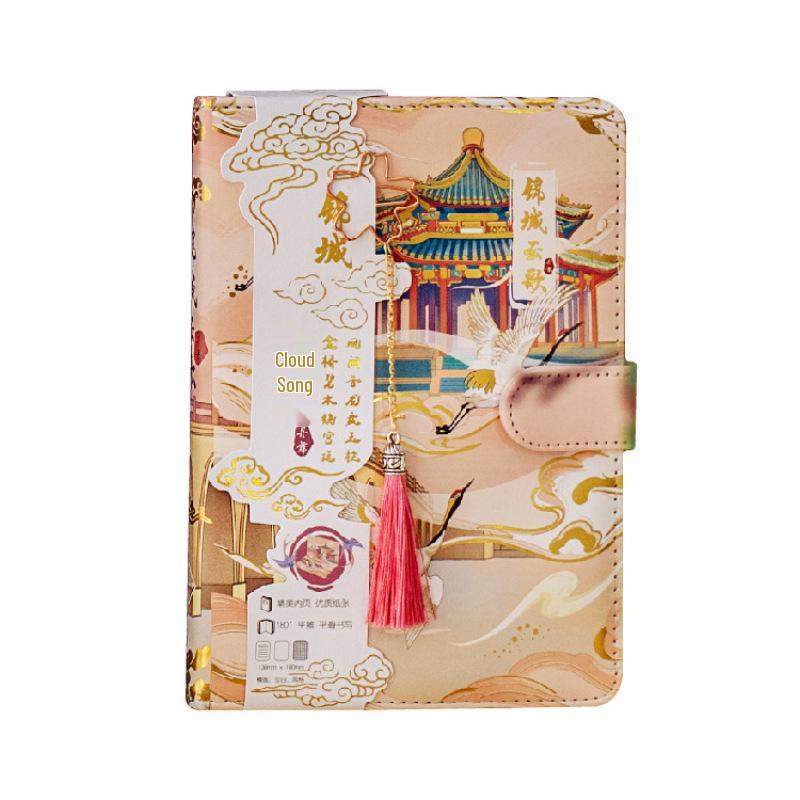 Retro Color Magnetic Buckle Notebook - Jincheng Yunge Series: Classical Architecture Diary - Perfect Student Gift