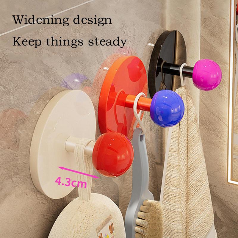 Stick on Wall Hooks Sticky Wall Hooks Cute Clothes Hanger Creative No Drill Bathroom Accessories Decorative Towel Rack for