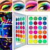 24 Color Glow In The Dark Glitter Eyeshadow Palette Neon Eye Shadow Luminous Eye Shadow Palette