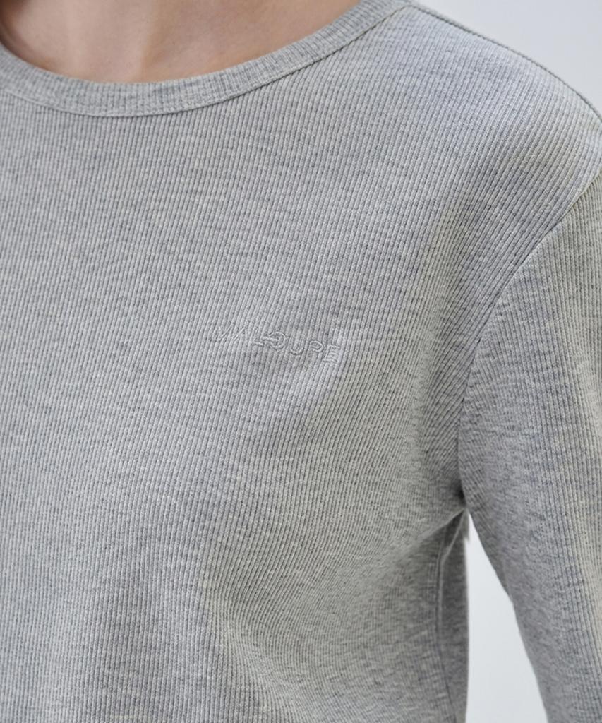 MALOUPE 5116 Ribbed Slim T-Shirt (Gray)