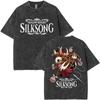 Summer Hot Sale 2026 Game Hollow Knight Washed T Shirt Men Women Vintage Top Hip Hop Streetwear Oversized Tshirt Short Sleeve Casual Clothing