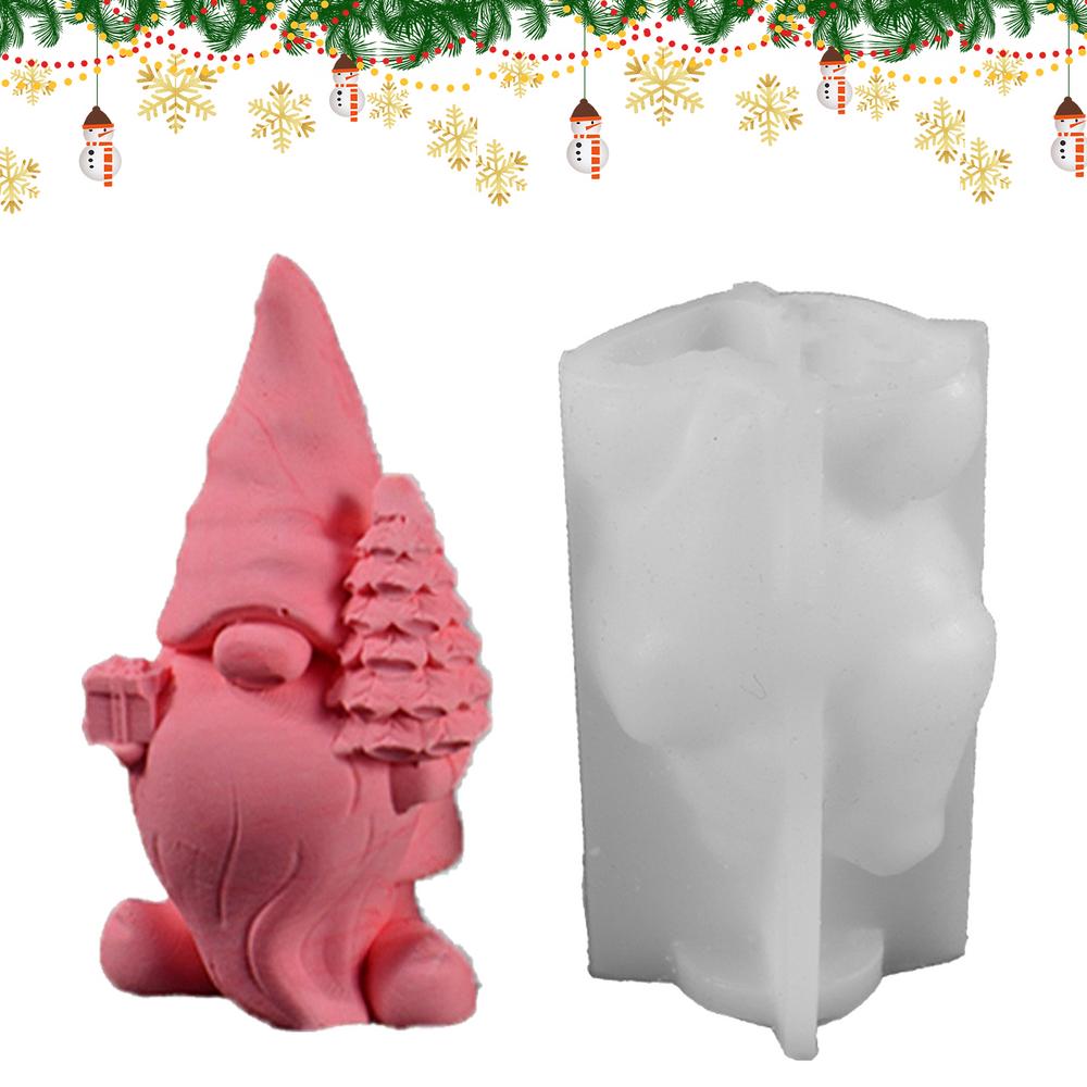Gnome Molds Silicone Gnome Shaped Christmas Decor Candle Mold Flexible Home Decoration Mold Gnome Sculpture Mold For Easter