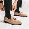 Mocassini da Uomo Taglie Forti con Nappine in Suede: Scarpe casual slip-on primavera/autunno
