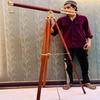 Brass Telescope WIth Wooden Adjustable Tripod Stand In Shinny Brass Finish  Engrave Telescope Gift Office  home Decor