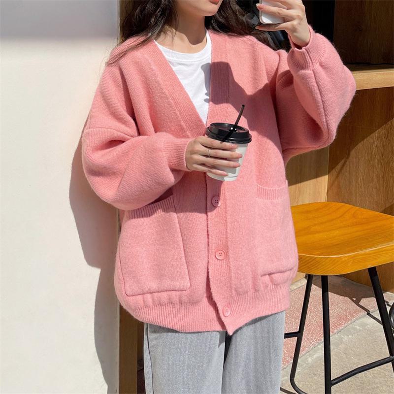 2024 Korean Soft Knit Pastel Cardigan: Spring & Fall Fashion for Women