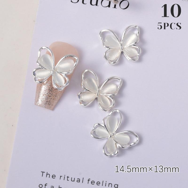 

5 шт. дизайн полые подвески для ногтей-бабочки ювелирные изделия 14,5X13 мм сплав для ногтей-бабочки для 3D-принадлежностей для ногтей