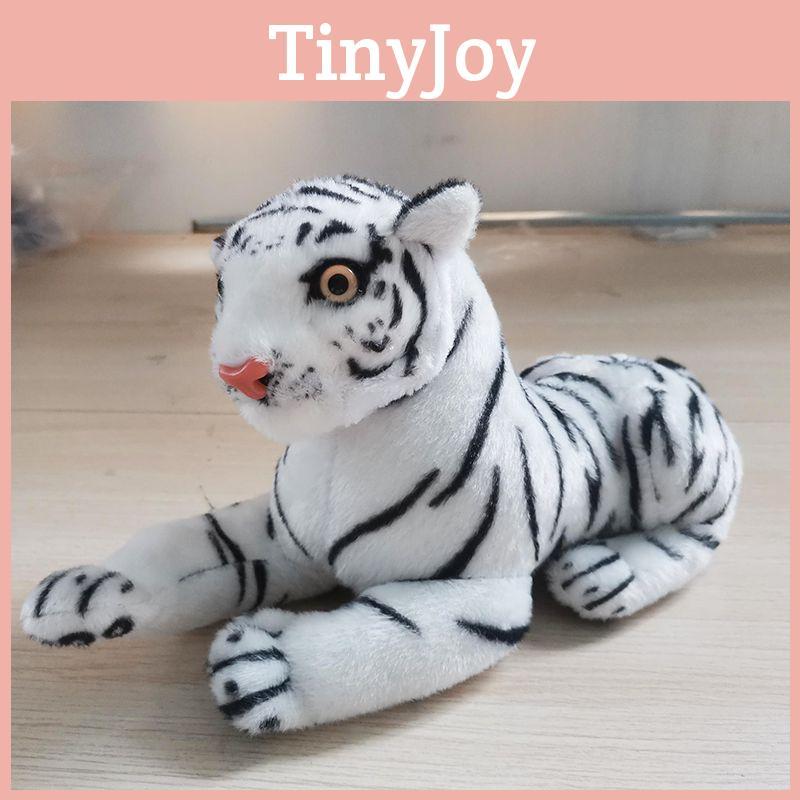 Large Realistic White Tiger Plush Animal 30cm Hairy Stuffed Toy Perfect For Kids
