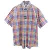 Unused MIKI HOUSE HOMME Made In Japan Check Pattern Short Sleeve Seersucker Button Down Shirt Men's Used