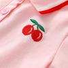 Summer Baby Girls Casual Clothes Dress Cherry Print Short Sleeve Dress Kids Toddler Pageant Dresses