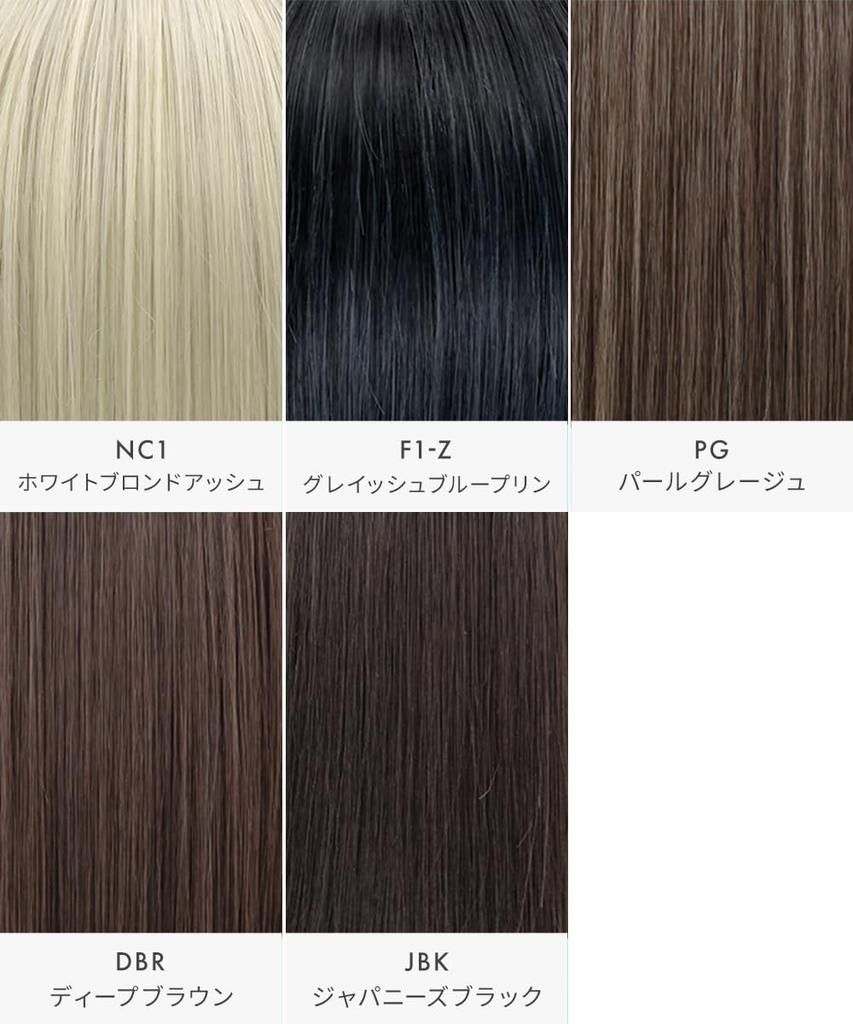 AQUADOLL Short Full Wig, High Tone, Ash, Blonde, Greige, Brown, Free Size, JBK. Japanese Black (wg346JBK)