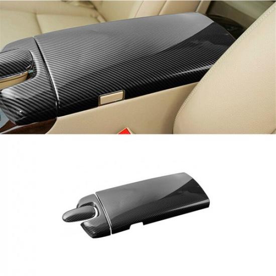 3x Gloss Black ABS Car Central Armrest Box Stick Trim For Benz S W221 2008-2012
